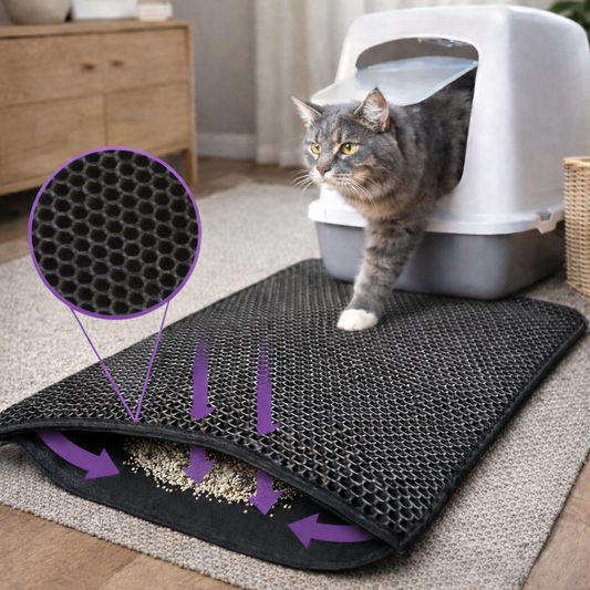 Premium Dubbel Laags Kattenbakmat – Waterdicht & Antislip