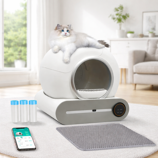 Slimme Zelfreinigende Kattenbak – Extra Groot (65L) met App-bediening