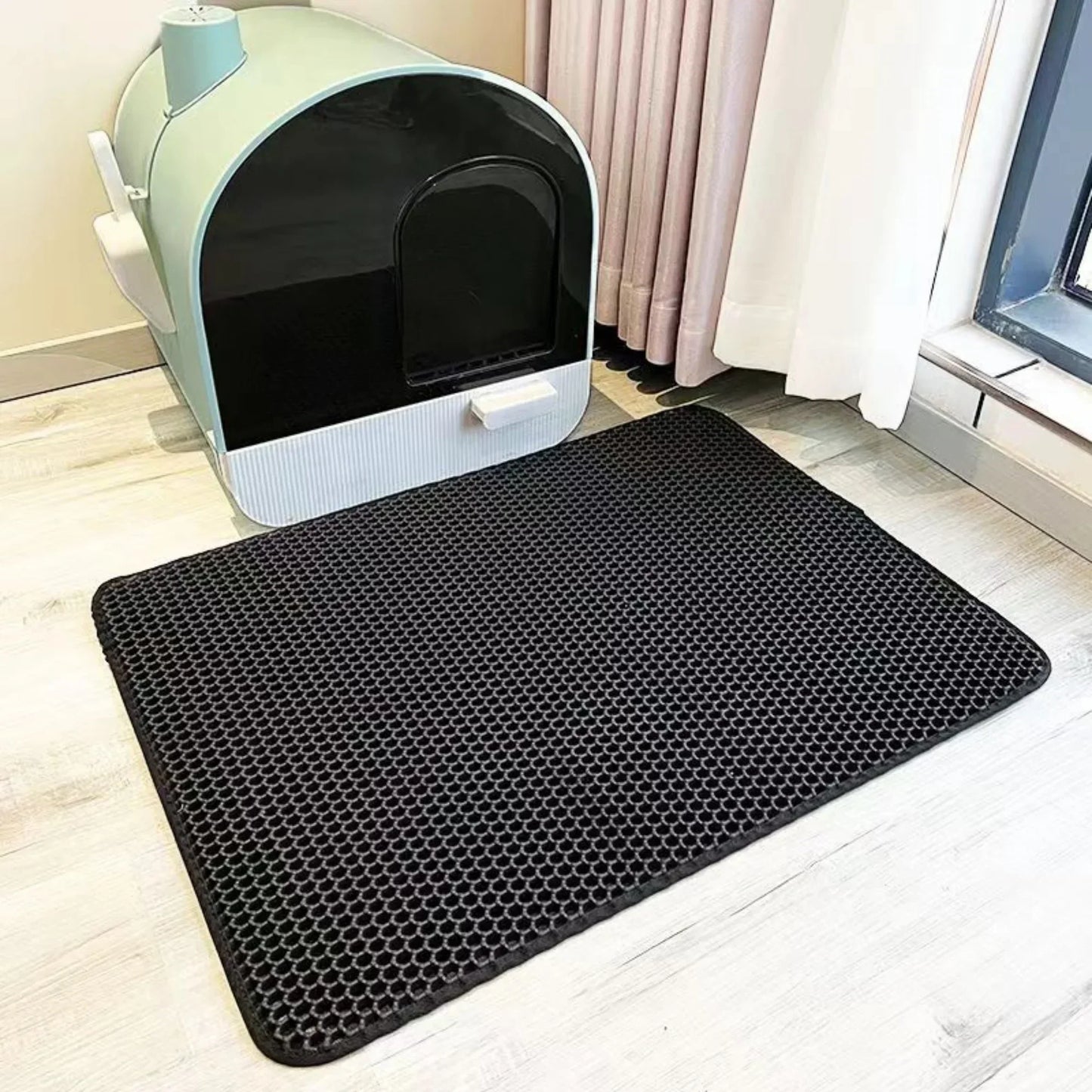 Premium Dubbel Laags Kattenbakmat – Waterdicht & Antislip