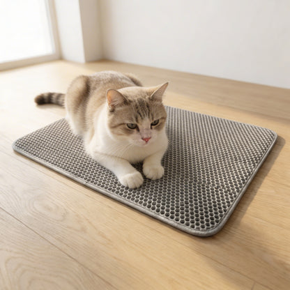 Premium Dubbel Laags Kattenbakmat – Waterdicht & Antislip