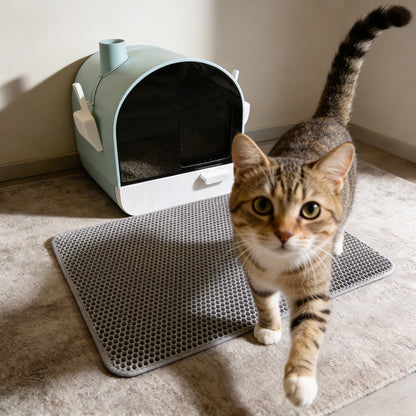 Premium Dubbel Laags Kattenbakmat – Waterdicht & Antislip