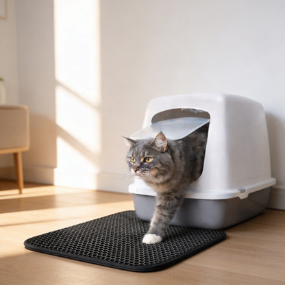 Premium Dubbel Laags Kattenbakmat – Waterdicht & Antislip