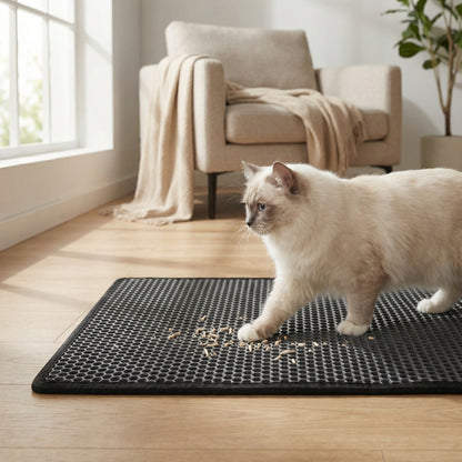 Premium Dubbel Laags Kattenbakmat – Waterdicht & Antislip